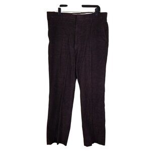 Brown Corduroy Slacks Made In USA - Mens 34 Y2K Grunge